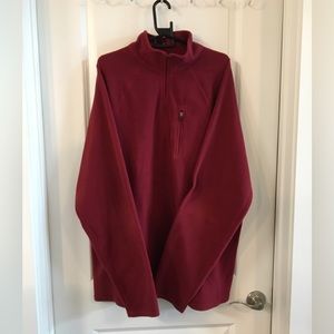 L.L. Bean Adults Pullover, Quarter-Zip Red XL Tall